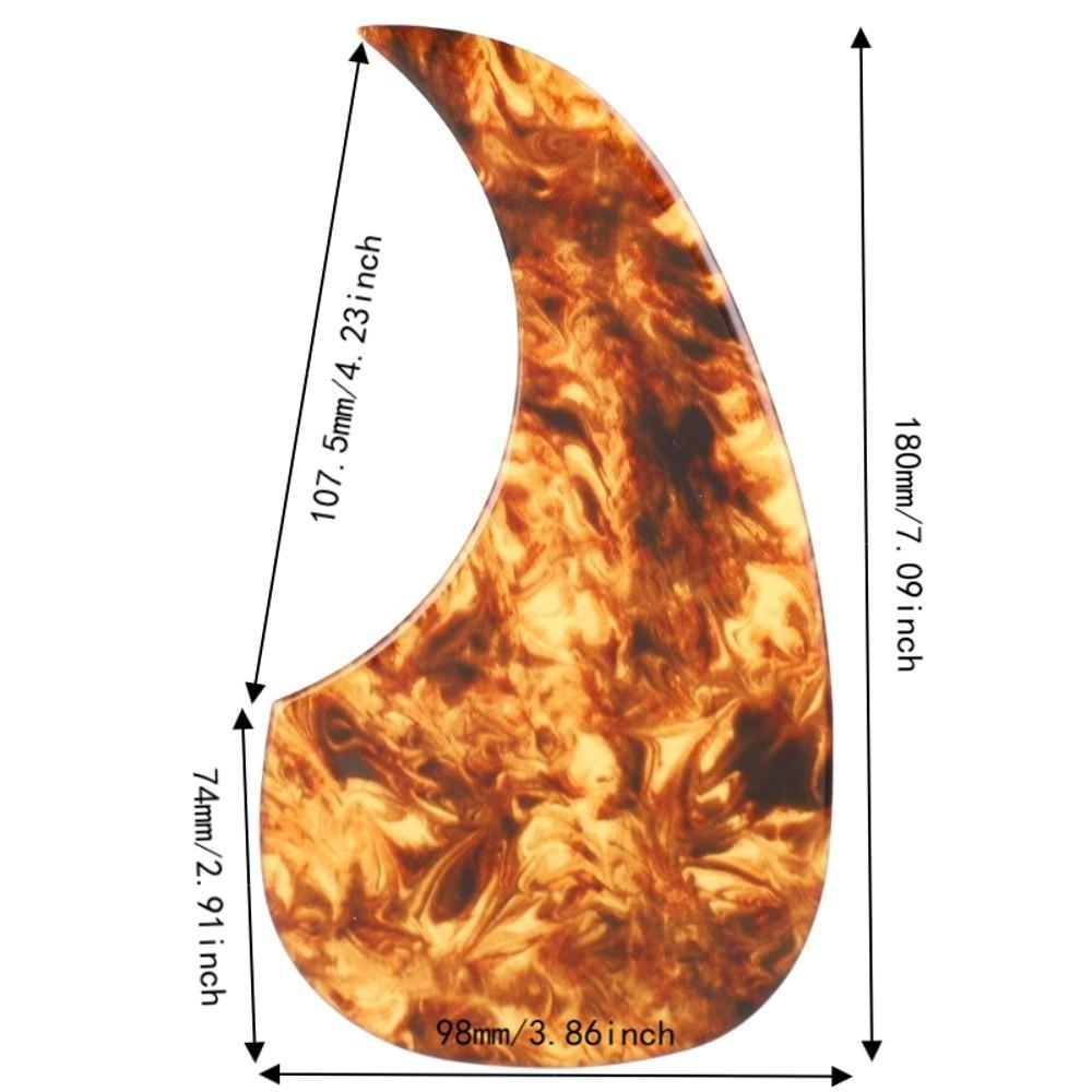 2-2.5mm Thickened Acoustic Guitar Cover Amber Color Folk Scratch Plate For Acoustic Guitar