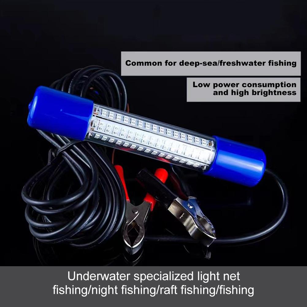 Underwater Fishing Light 50W Submersible Fishing Light 12-24V Glowing Fish Attractor Waterproof for Squid Shrimp Krill