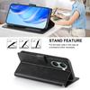 For Xiaomi Poco X7 Pro 5G/Redmi Turbo 4 5G Case Stand Wallet Calf Texture PU Leather Flip Phone Cover with Wrist Strap
