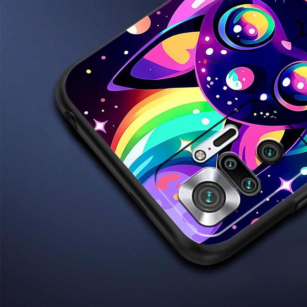 Colorful Cat Design Phone Case Cover for Redmi 14C 10C Note 15 14 13 12 10 11 K40 Pro Plus 5G Soft TPU Shockproof Shell Fundas