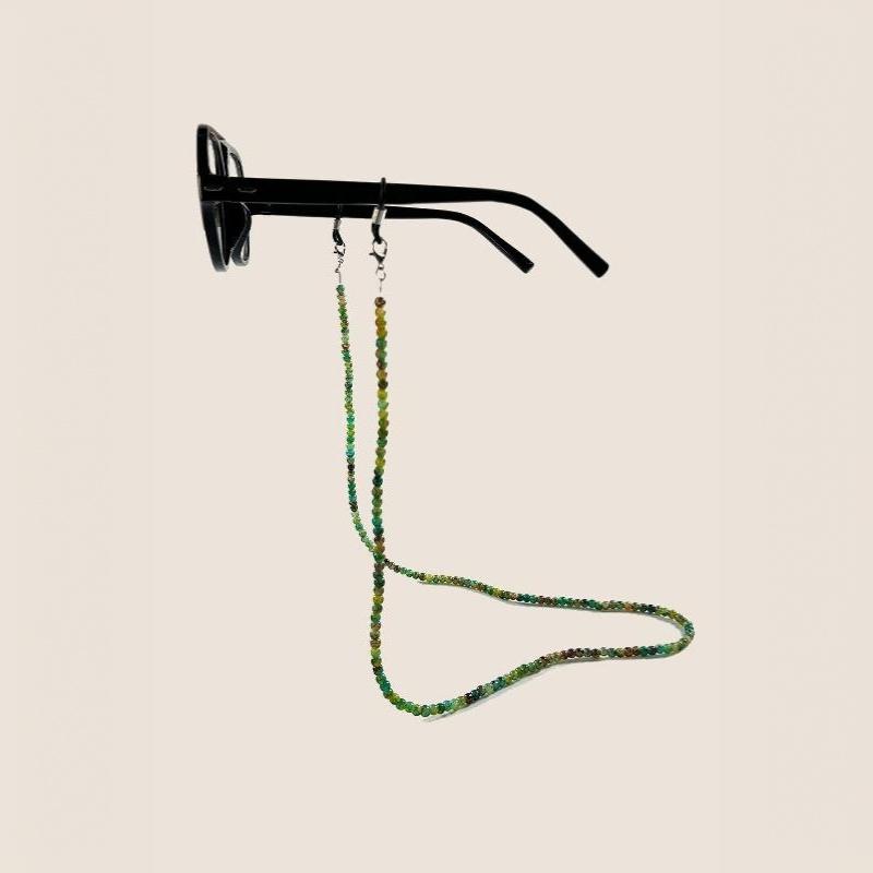 Lightweight Colored Glass Glasses Chain Vintage Handmade Beads Glasses Hanging Rope Adjustable Anti Loss Mask Chain Men Women