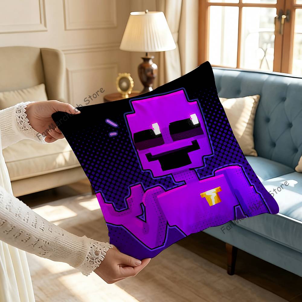 

Funny DDsaf 3 Purple Guy Pillow Covers Cartoon Sofa Decorative Home Doublesided Printing Short Plush Cute Cushion Cover 30x30cm