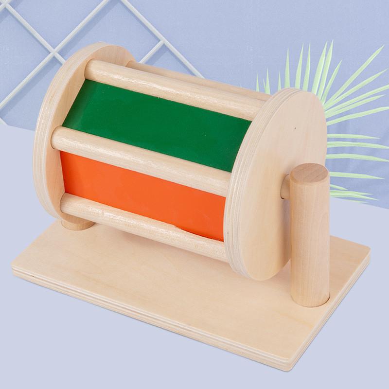 Textile Wooden Montessori Drum Puzzle Toy For Early Childhood Play And Learning