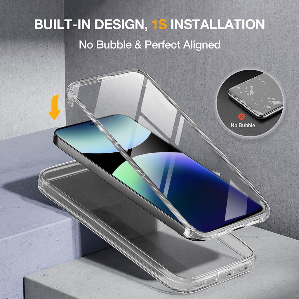 Kryt na telefon pro Xiaomi Redmi Note 14 Pro 5G/Note 14 Pro+ 5G/Poco X7 5G, TPU rám, průhledný akrylový zadní kryt s PET fólií