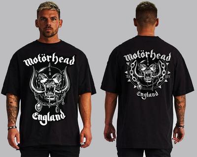MOTOR HEAD ENGLAND VORNE UND HINTEN PRINT HARD ROCK Herren GRÖSSEN