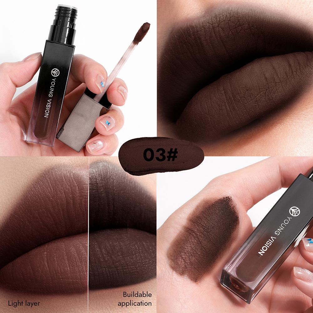 6-color Matte Velvet Mist Sexy Lip Mud Non-stick Cup Waterproof Multi-purpose Eyeshadow Blush Contouring 4-in-1 Makeup