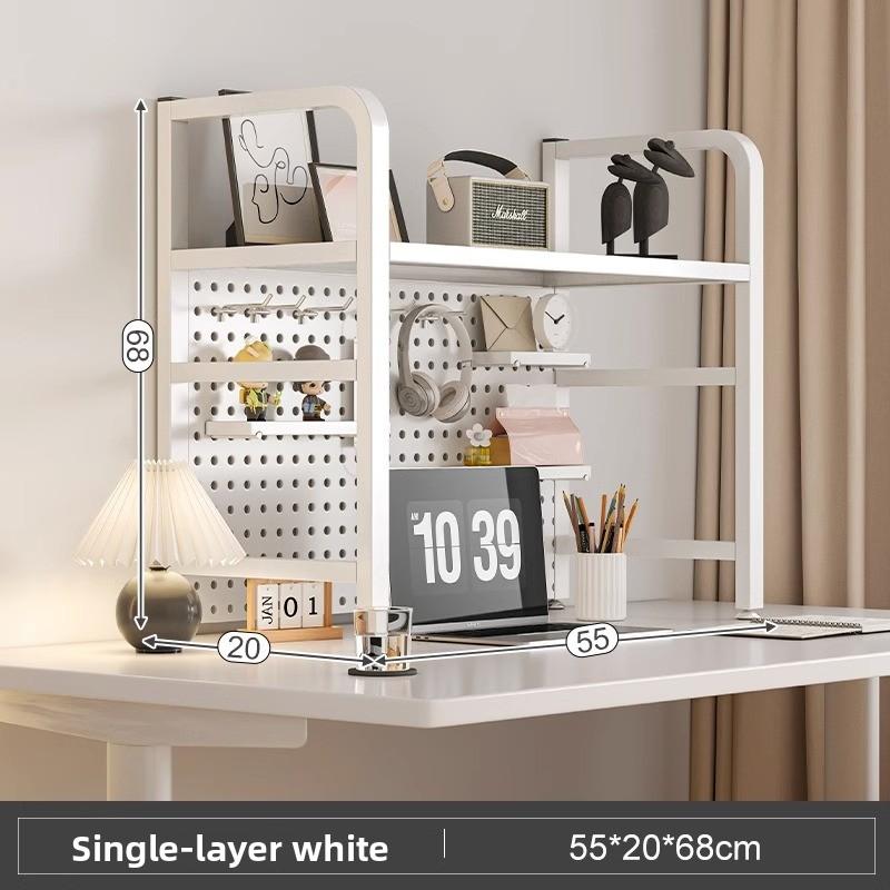 Многоуровневая настольная перфорированная стойка-органайзер Стойка-органайзер для компьютера Студенческая комната Книжная полка Горизонтальный держатель полки
