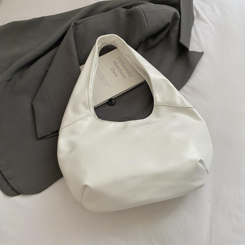 PU Hobo Bag Women's Fashion Shoulder Tote with Stud Detail Soft Texture Casual Everyday Handbag