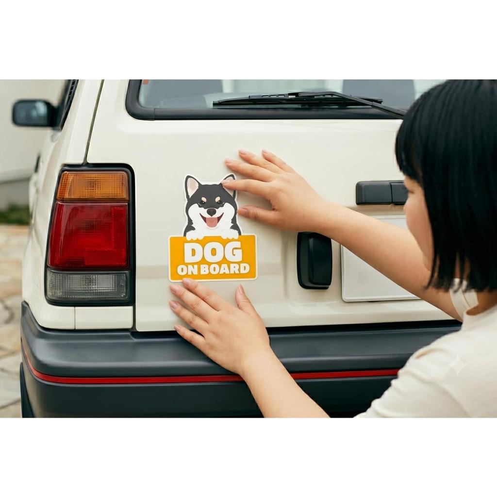 Takasu Shoten Dog Cat Car Magnet Car Sign Sticker Seal