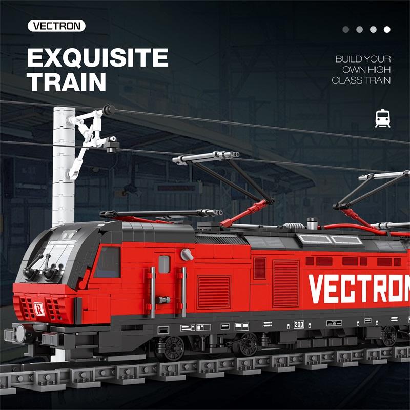 Non-Toxic 1757Pcs European City Electric Train Building Blocks Subway Passenger Car Model Bricks Desktop Decoration Holiday Gifts Kids Toy