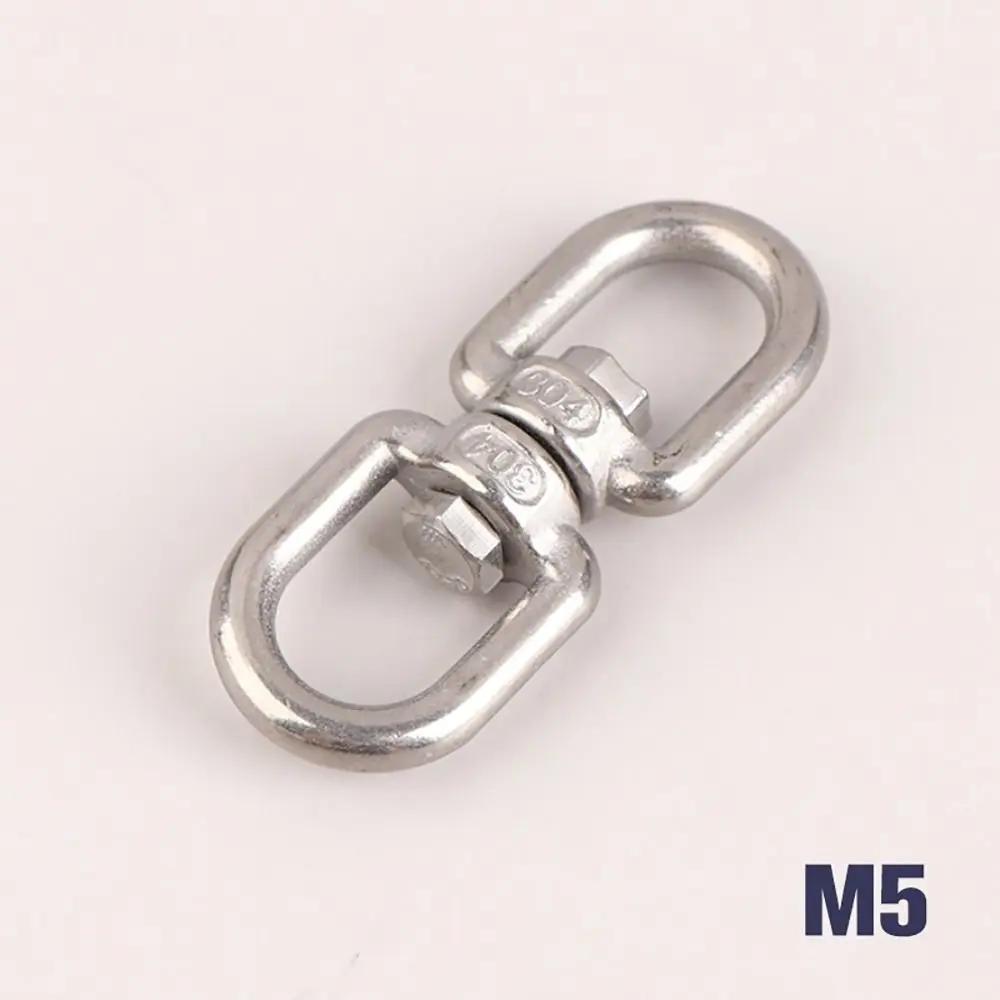 1Pc Eye Connectors 8 Ring Hook 304 Stainless Steel M4 M5 M6 M8 Carabiner Clasp 4mm 5mm 6mm 8mm Universal Marine Anchor Swivel