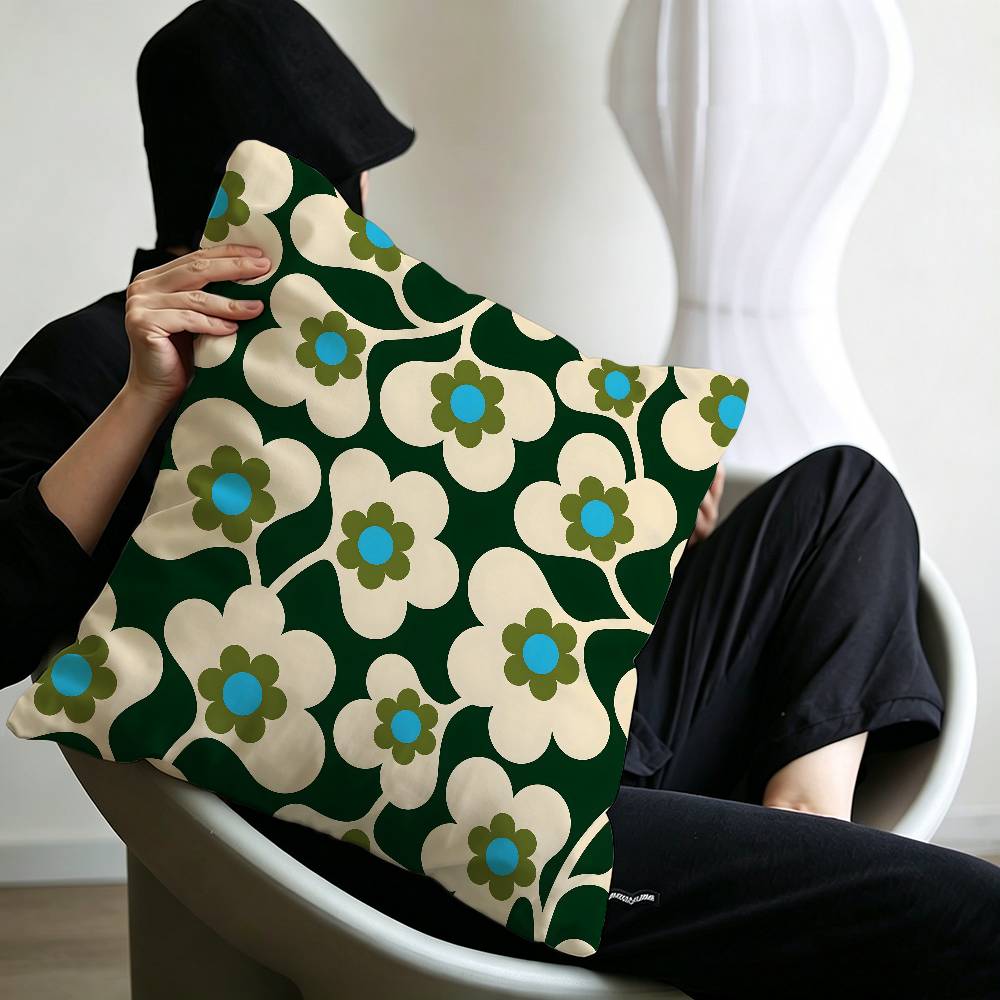 Art OOrla Kiely Flower Pillow Anime Pillow Sofa Bed Head Pillow Cover Cushion Cover x cm Fashion