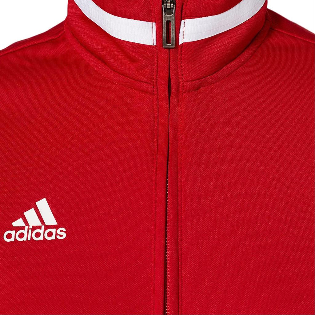 adidas Stand Collar Zip Design Logo Print Jacket Women Jackets Red White DX7326