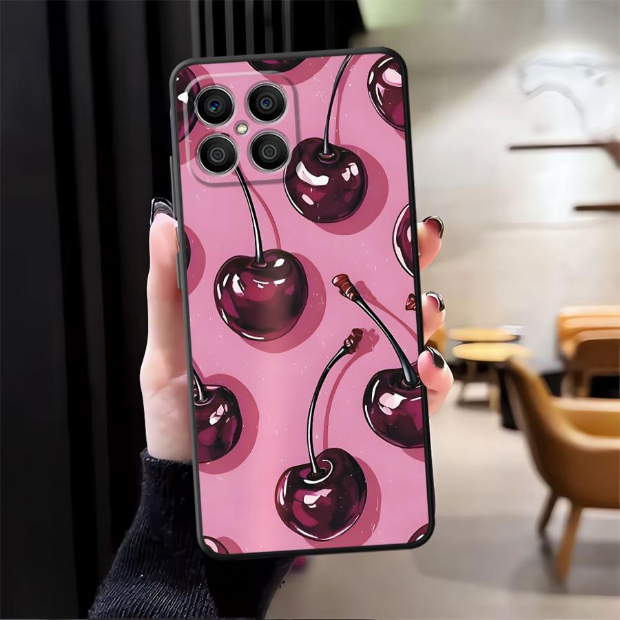 Cherry Pattern Funda Phone Cover Case for Honor Magic5Lite X7 X8 X5b 8X 90 200 400 Lite 70 X9a X6