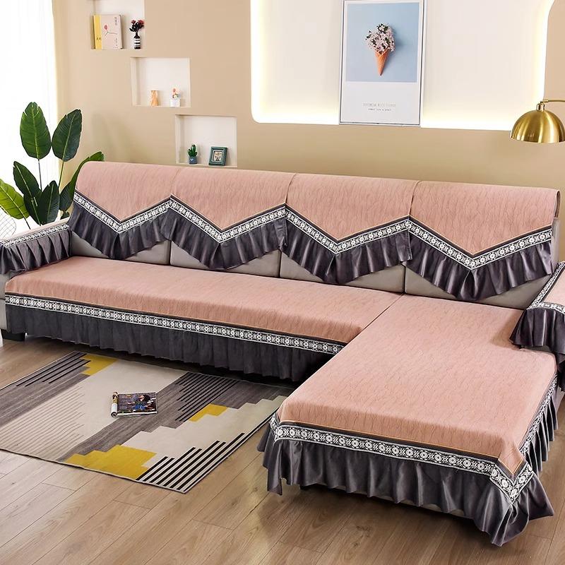 

Non-Slip Sofa Cushion, Universal In All Seasons, Light Luxury, High-End Seat Cushion, Simple Leather Sofa Cover, Backrest Towel, Cover Cloth, New Mode 90*160cm