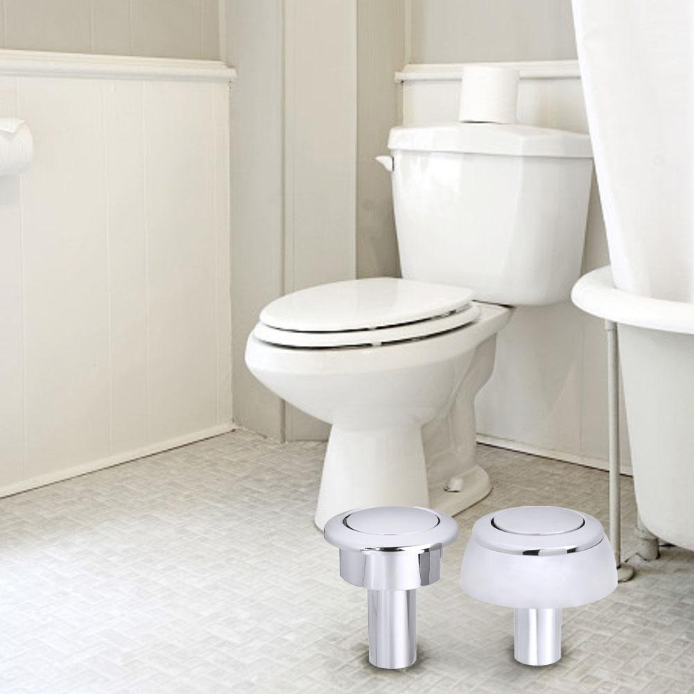 Easy Installation Chrome Toilet Button Toilet Flush Fits 38mm To 44mm Holes Versatile Toilet Button Design Accessory