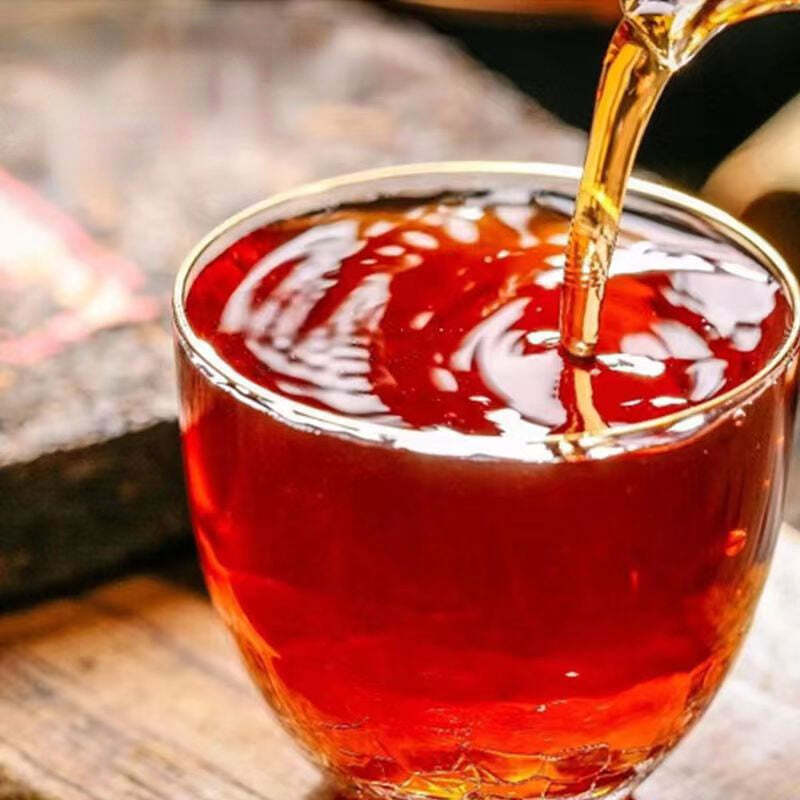 250 г 7581 Пуэр Спелый чай Кирпич Юньнань Пуэр Приготовленный чай Китайский пуэр Черный — фото 4