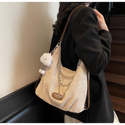 Nuova borsa di grande capacità da donna 2025 moda casual retrò nicchia borsa a spalla borsa tote