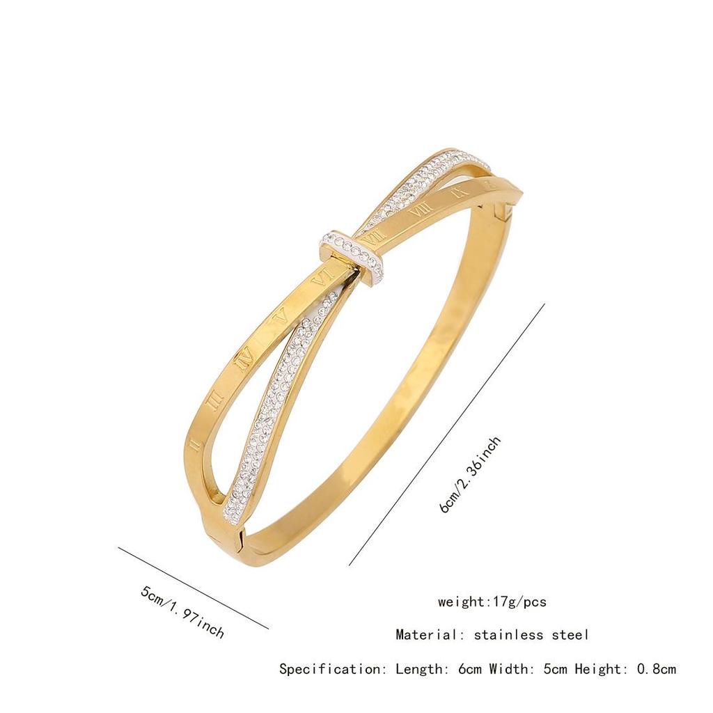 Eis Süßes Voll Diamant Schlangenarmband mit Zirkonia-Blumen – Edelstahl Europäischer & Amerikanischer Modeschmuck
