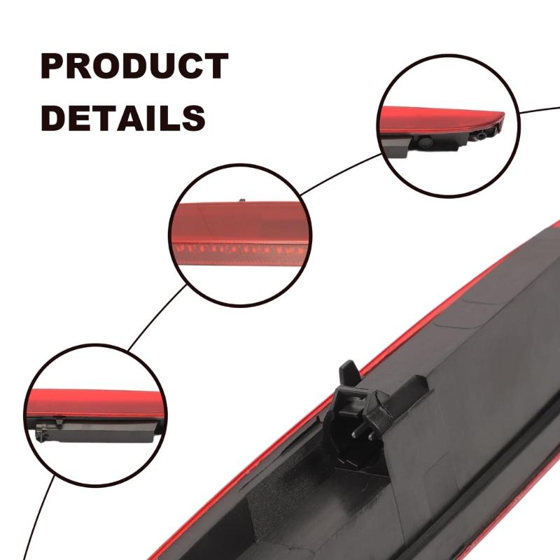 Direct Fit High Mount Stop Light Replacement with ABS Housing High Visibility 3rd Brake Light Assembly for Vehicle Clio