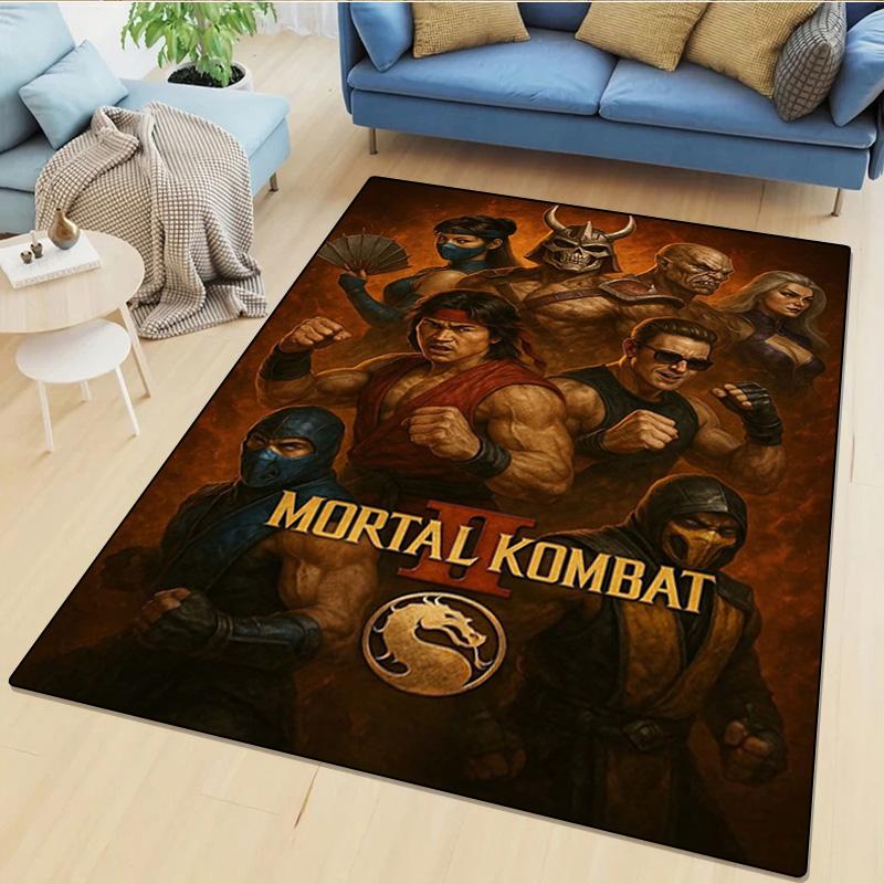 1Pc Mortal Kombat Print Rug - home decoration Carpet For Living Room Bedroom Flooring Computer Chair Area Rug