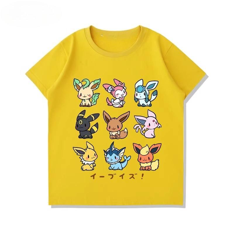 Printing Tshirt Child Boys Summer Crewneck Tops Loose Pure Cotton Tees Kids Cute Print T-shirt Baby Clothes Thin Short Sleeve