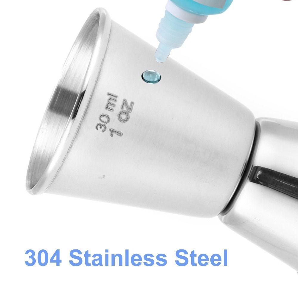 New 304 Stainless Steel Measure Jigger Dual Shot 1/2-1oz Cocktail Mug Japanese-Style Measure Cup Bar