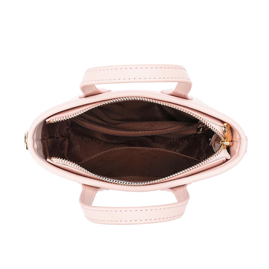 New Disney Mickey PU Crossbody Handbag Women's Pink/Ecru DHF41374-A