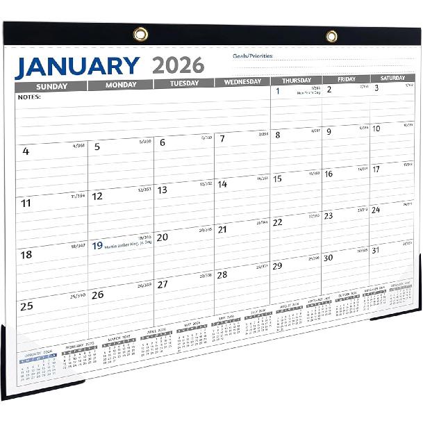 2026 Desk Calendar – Jan 2026 – Dec 2026, Large Desk Calendar 2026, 14.6’’ x 11.5’’, 2026 Desk/Wall Calendar with To-do Lists, Desk Pad,
