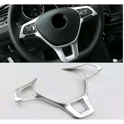 Araba stil 1 adet Krom VW Volkswagen Tiguan 2016 2017 Için Direksiyon simidi alt kapağı