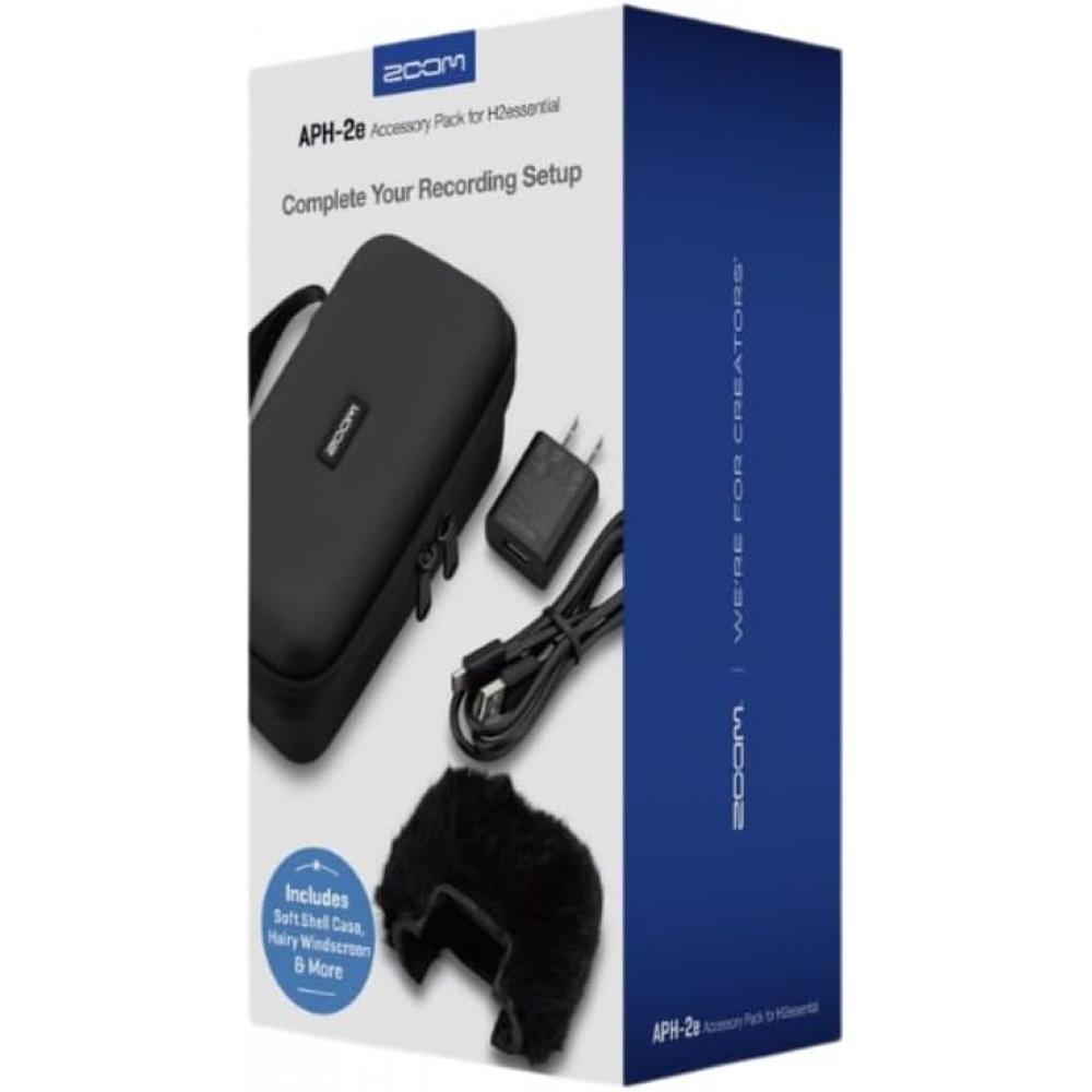 Zoom H2 Essential ACCessory PaCk Aph 2e Hairy WindsCreen Case Usb Type C Cable  