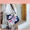Splicing Canvas Handbag With Cute  Print And Bones Star Decorations