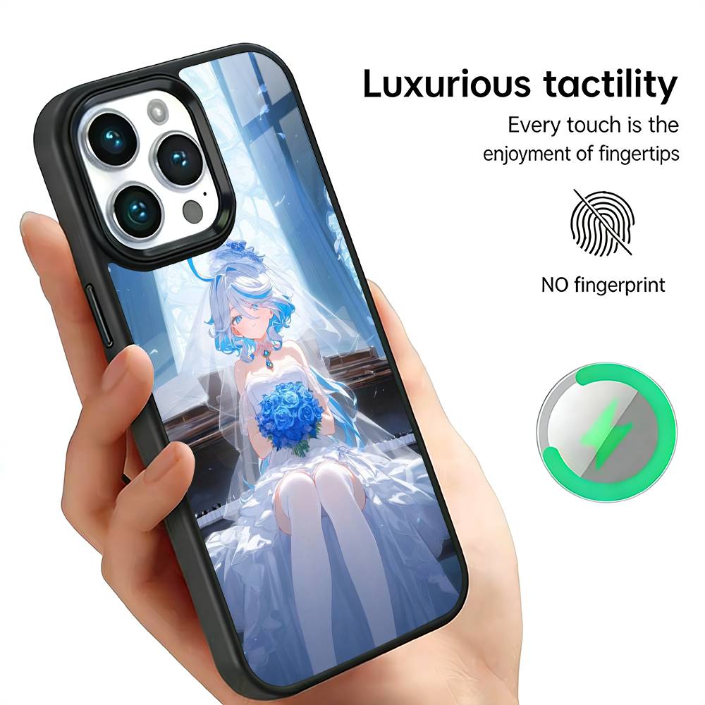 F-Furina G-Genshin I-Impact Phone Case For IPhone17 16 15 14 13 12 11 Plus Pro Max Plus Wireless Charger Cover Funda