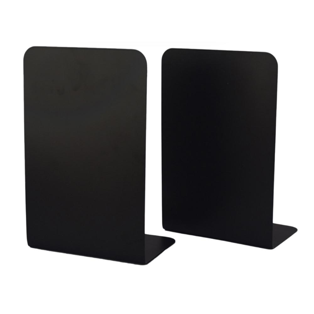 2Pcs Bookends Book Organizer Supports, Study Book Stoppers Book Ends For Shelves For Library Home Metal Book Stand Stationery