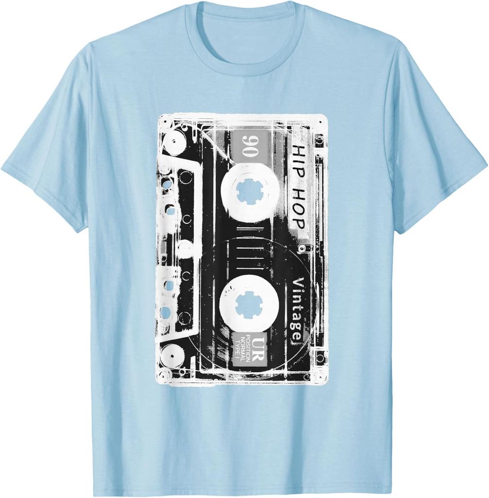 Vintage Cassette Tape Hip Hop Music 80s 90s Retro Distressed T-Shirt