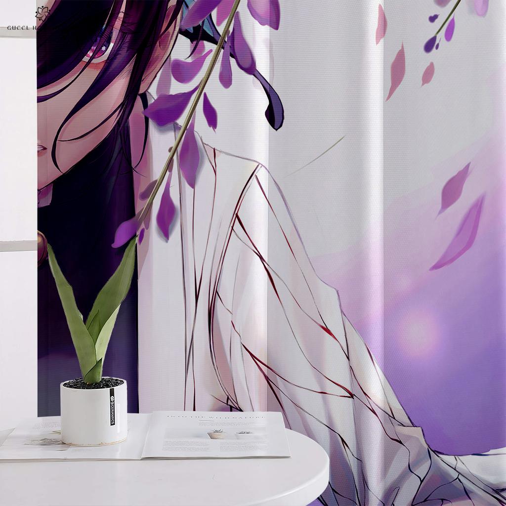 Animation Cartoon Curtains for Children's Room, Kitchen, Living Room, Study, Decorative, Home Decoration, 2 Pcs