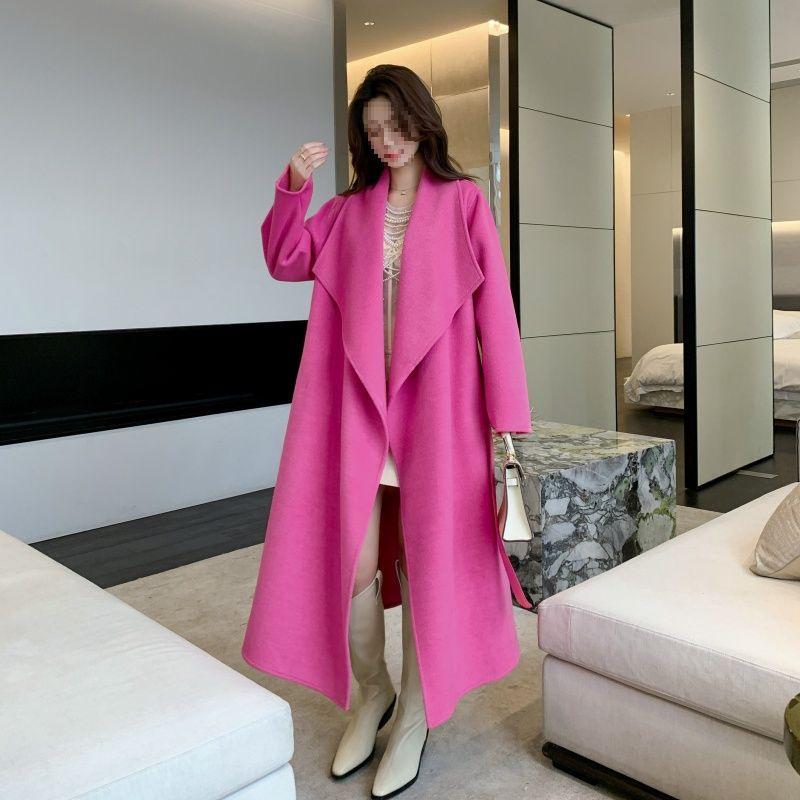 

Women s Hepburn Style Grey Mid-Length Double-Sided Wool Coat for Winter 2025 - Petite Wedding Edition M (110-120 Jin)