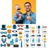 Day Fathers Party Decorations With Paper Photo Props For Event And Celebration