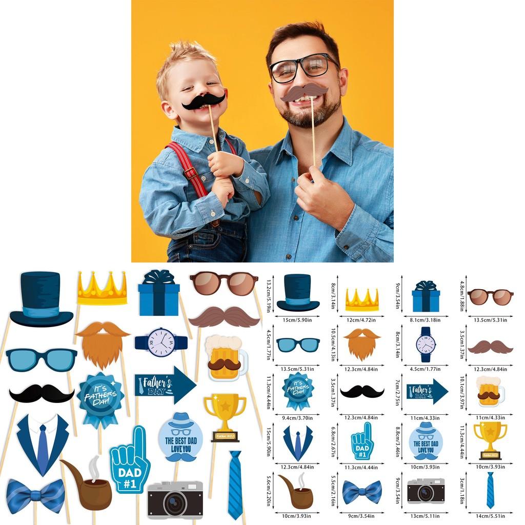 Day Fathers Party Decorations With Paper Photo Props For Event And Celebration