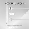 I-MART 15 Pack Stainless Steel Cocktail Picks Martini Olive Skewers, Reble Metal Garnish Sticks for Drinks, Appetizers, Bloody Mary, Olives, Citrus,