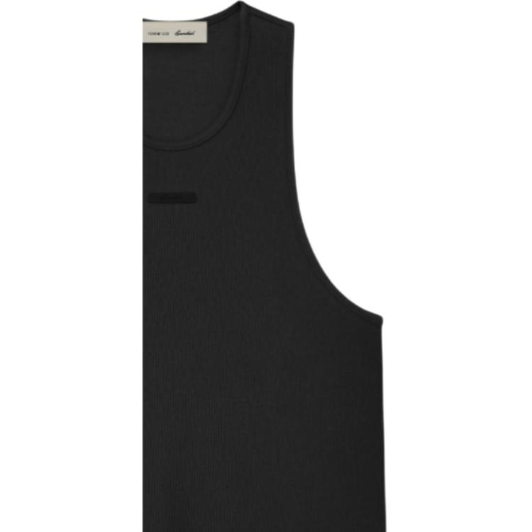 Fear of God Essentials Rib Tank Vintage Black Men Tops 125SP264251F