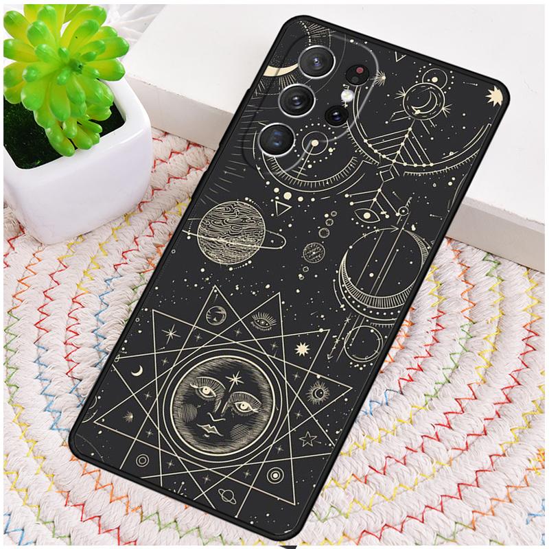Suns Moons Clouds Astrological TPU Phone Case For Samsung Galaxy Note 10 Pro S26 S25 S24 S23 S22 Ultra Plus S21 FE S20 Cover