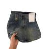 2025 Vintage High Waist Denim Mini Skirt for Women, Plus Size, Slimming, Anti-Exposure, Bodycon Workwear for Summer