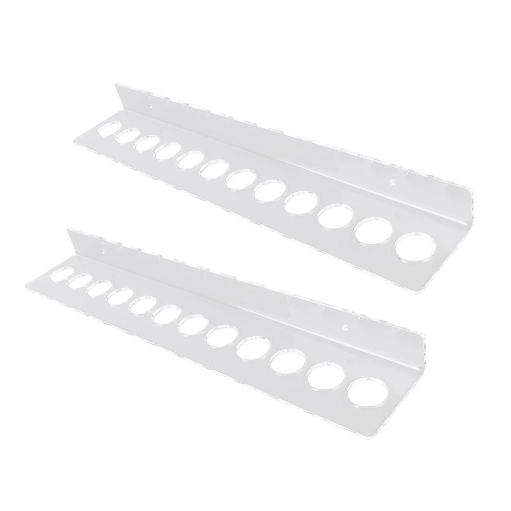 12 Slots Acrylic Wall Mounted Scissors Holder Rack Hairdresser Salon Shear Storage Holder for Barber Shop Office Home