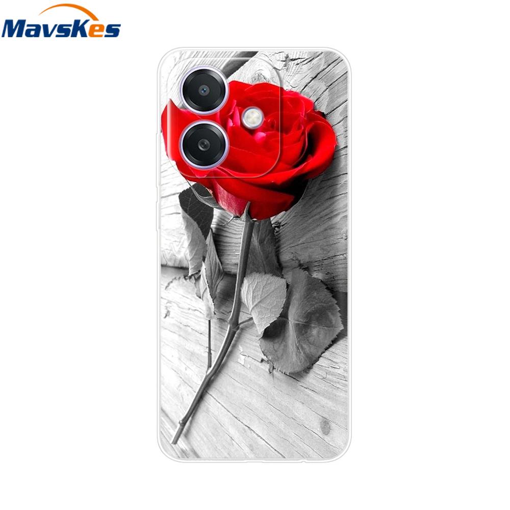 Oppo A3x A3 4G 5G Kılıfı CPH2669 Boyalı Çiçekli Kapak Darbeye Dayanıklı Telefon Kılıfı Oppo A3x OppoA3 OppoA3x İçin Yumuşak TPU Kılıflar Kılıf