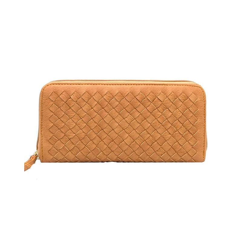 

[Rinle] wallet ladies long wallet Holds a lot of cards large capacity round zipper Vertical card storage easy to use brand present gift With special