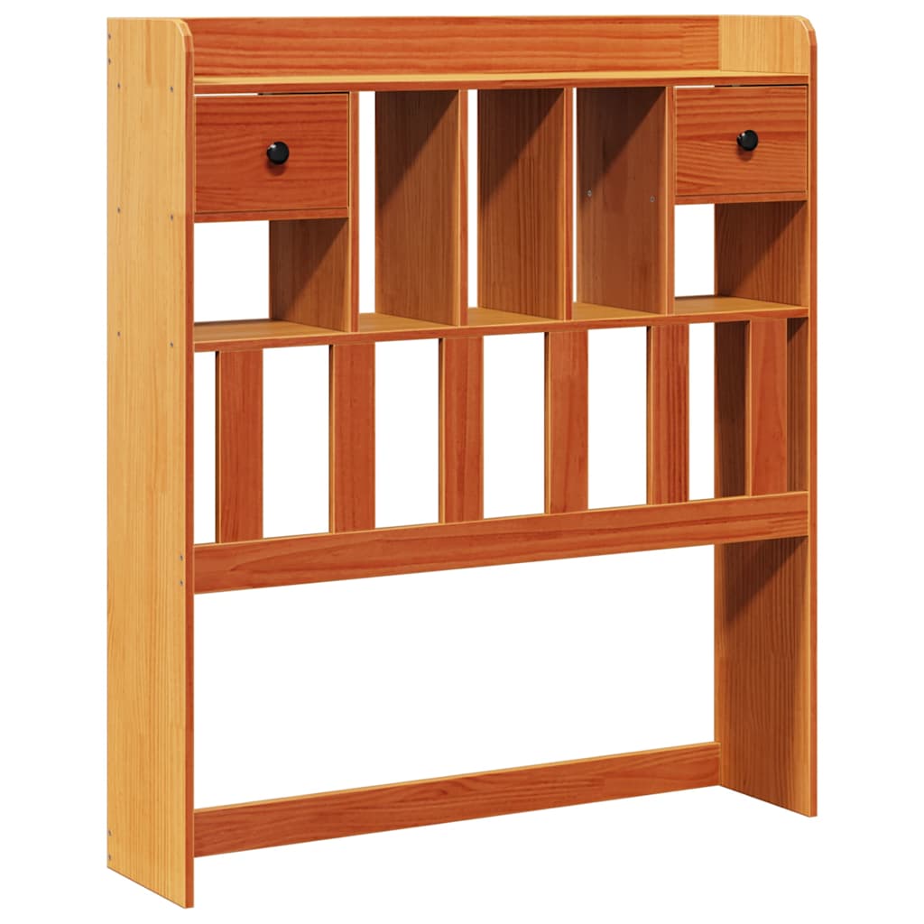 Headboard with Storage Space Wax Brown 75 Cm Solid Pine Wood