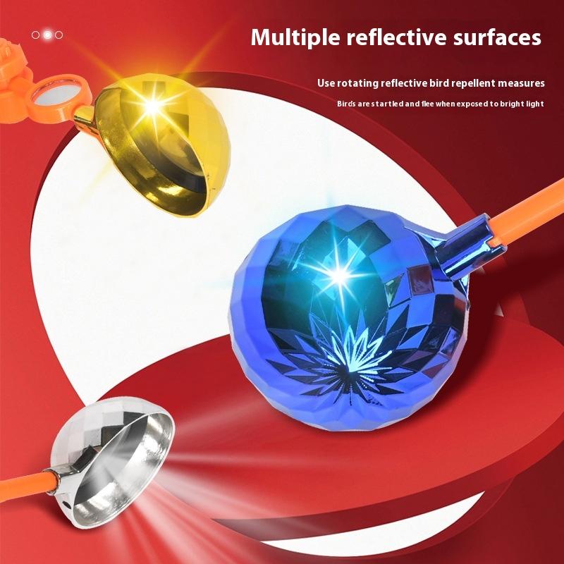 360° Rotating Reflector Farm Orchard Bird Scaring Device Bird Repeller Waterproof Bird Repelling Device