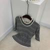 C S In The Room U neCk 7 Sleeve Knit Ab Stripe 3 ColorS