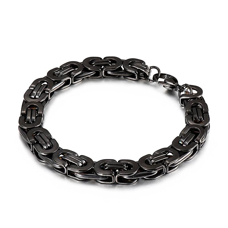 6/8/10mm Wide Hip Hop Punk Chain Bracelet for Men Women Stainless Steel Imperial Chain Accessory Chunky Heavy Link Jewelry
